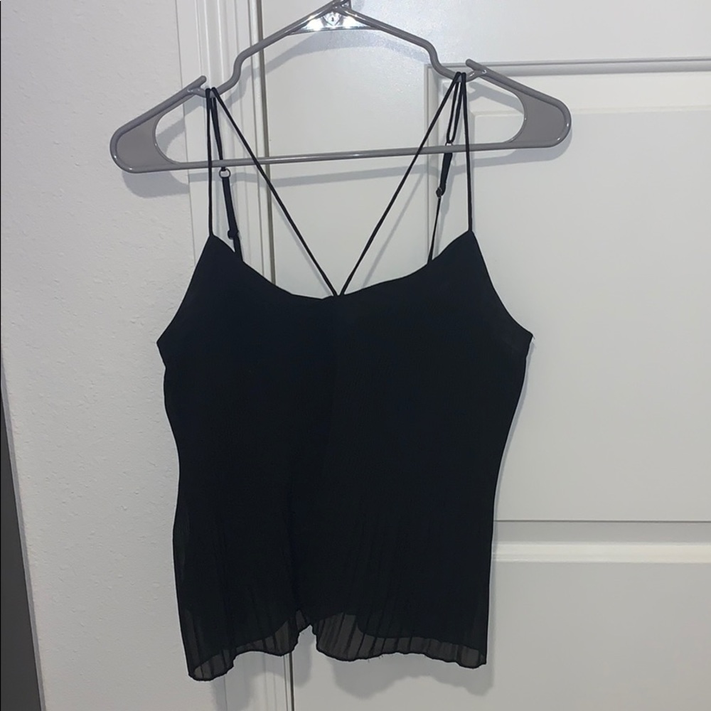 Ruffled Tank Top with cross straps